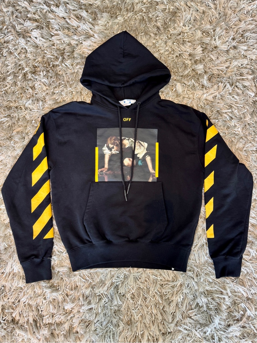 Off-White by Virgil Abloh Black Hoodie - Caravaggio collection